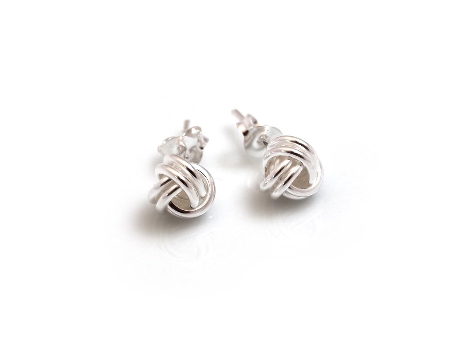 Sterling Silver Knot Stud Earrings