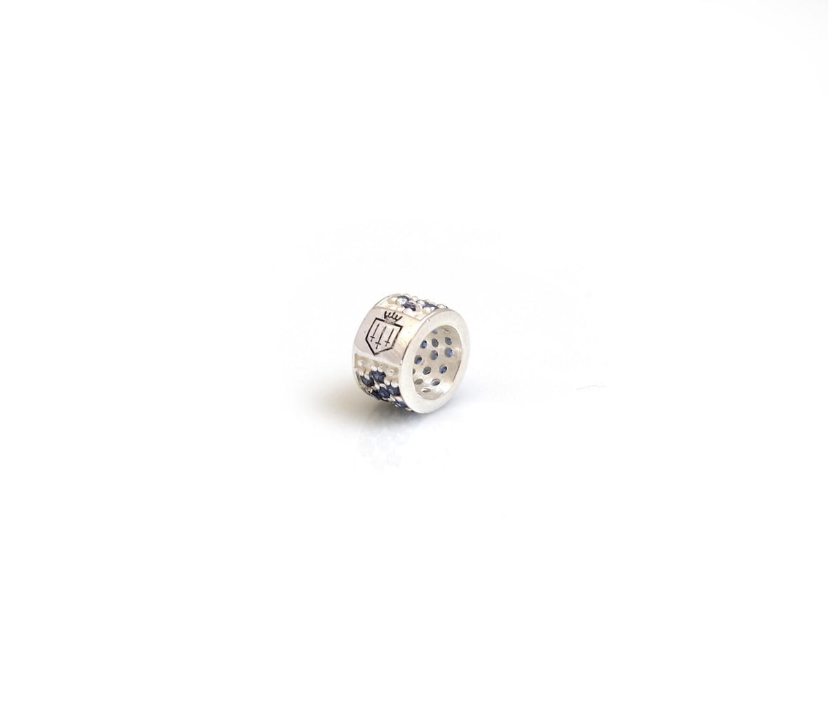 Exclusive Sterling Silver &amp; Tanzanite CZ Fairfax &amp; Favor Roller Charm