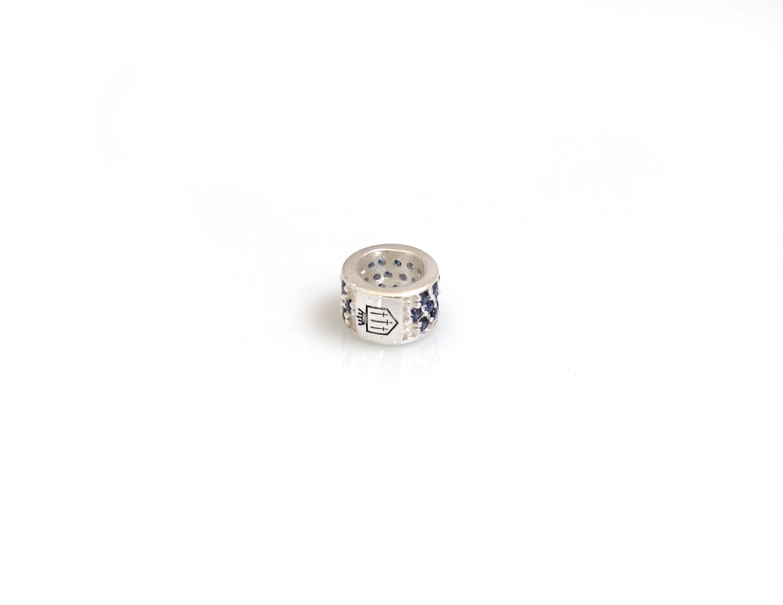 Exclusive Sterling Silver & Tanzanite CZ Fairfax & Favor Roller Charm
