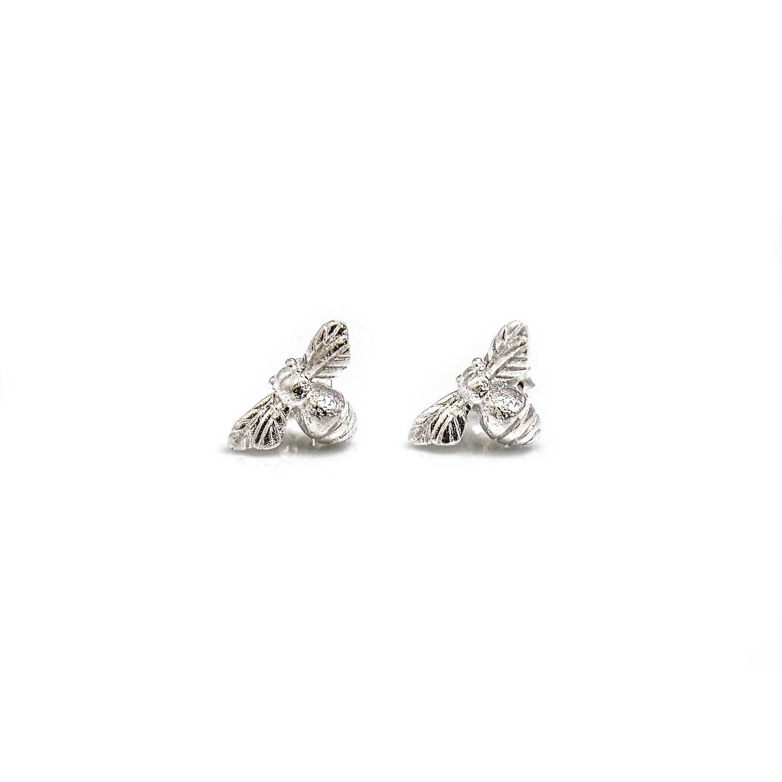 Sterling Silver Bumblebee Stud Earrings