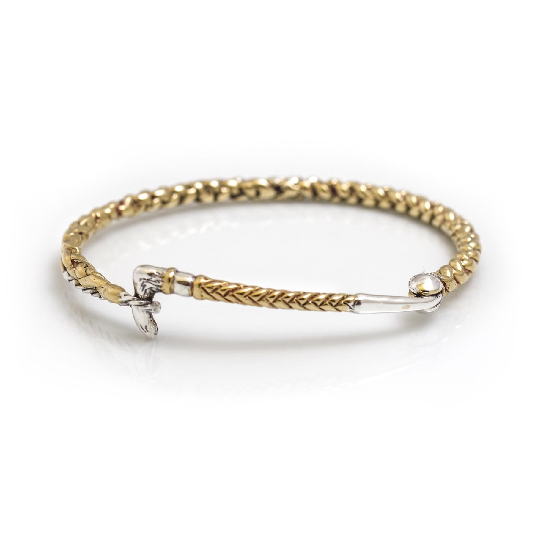 Exclusive Sterling Silver & 18ct Gold Plate whip Bracelet
