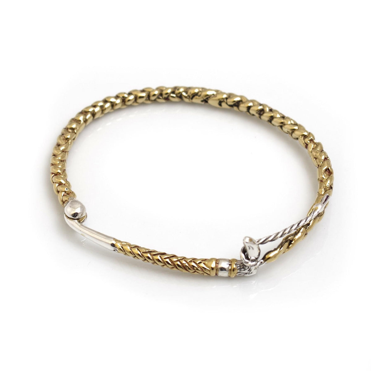Exclusive Sterling Silver & 18ct Gold Plate whip Bracelet