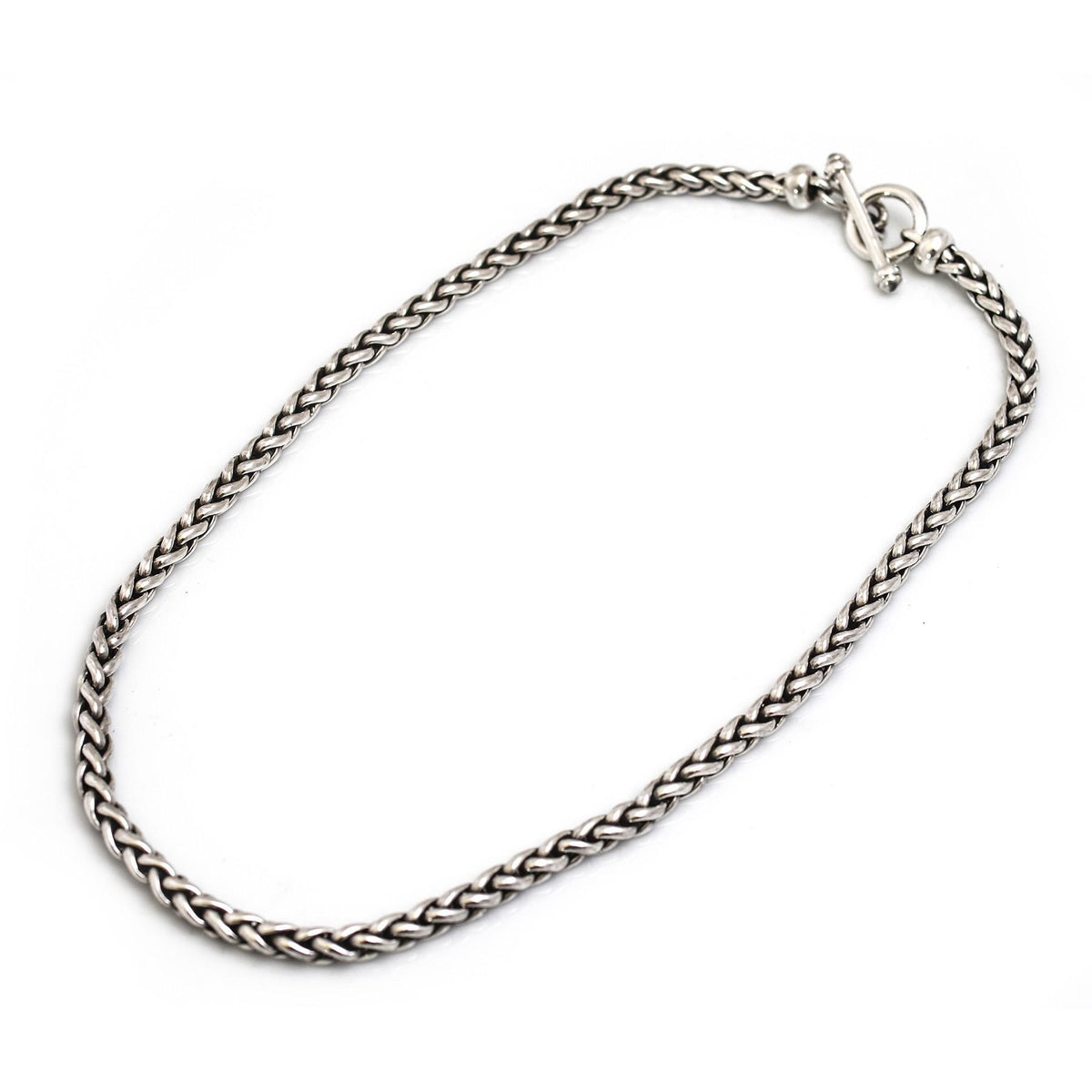 Sterling Silver Oxidised Wheatsheaf Necklace