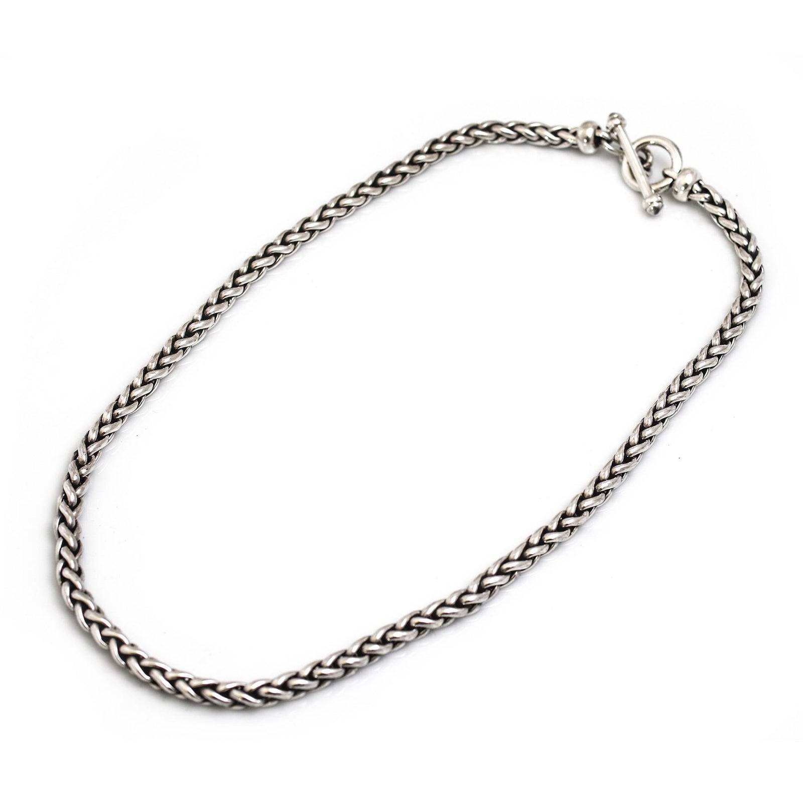 Sterling Silver Oxidised Wheatsheaf Necklace