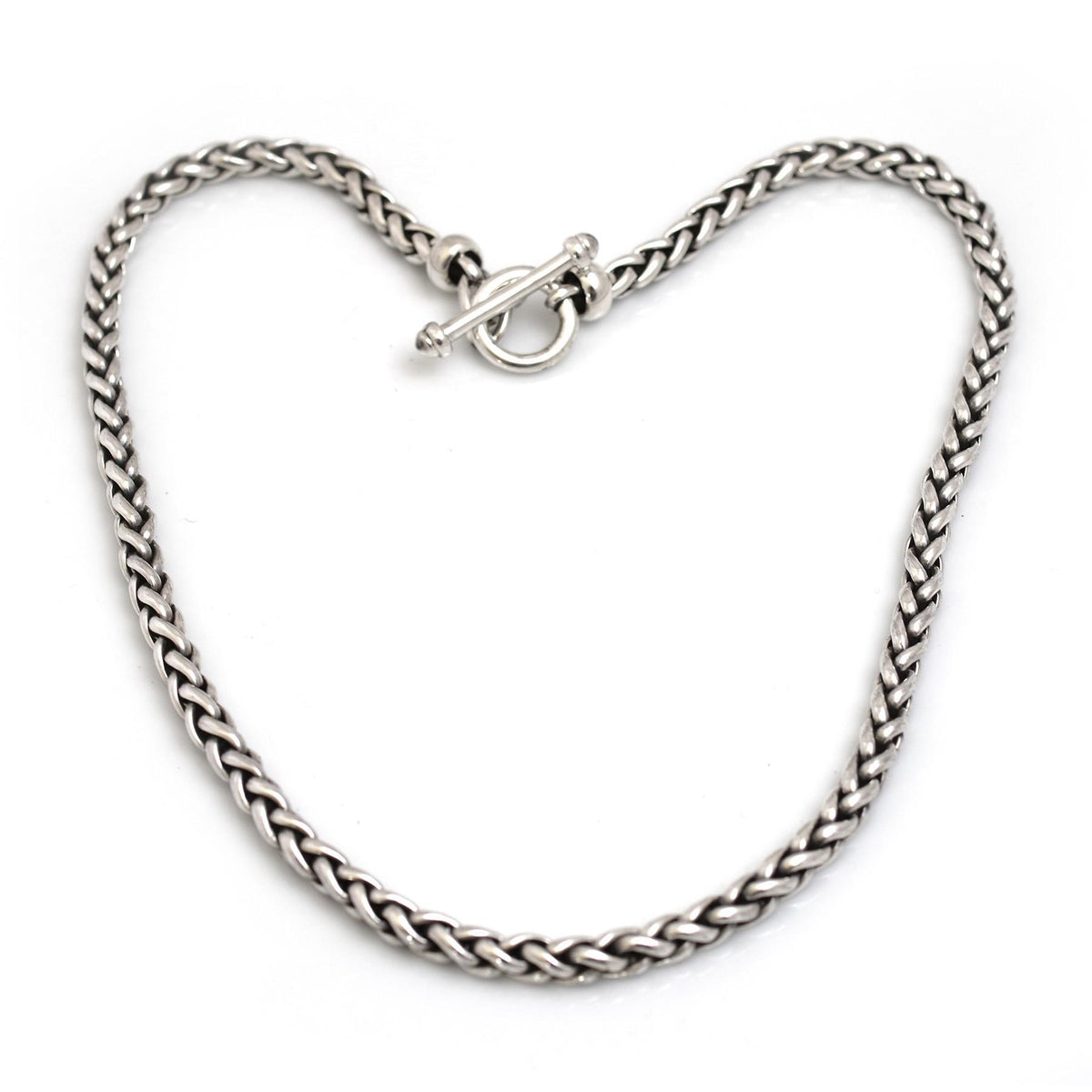 Sterling Silver Oxidised Wheatsheaf Necklace