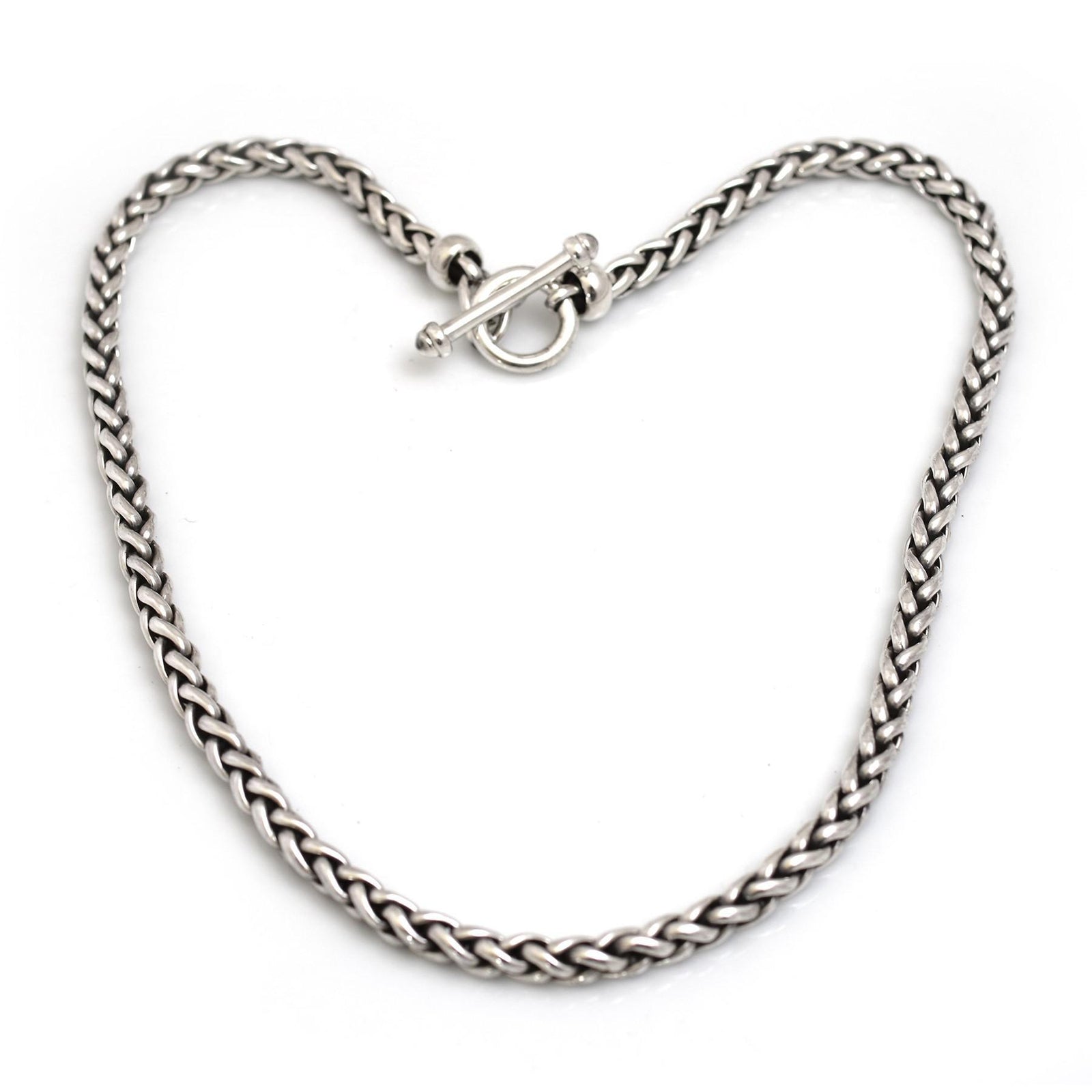 Sterling Silver Oxidised Wheatsheaf Necklace