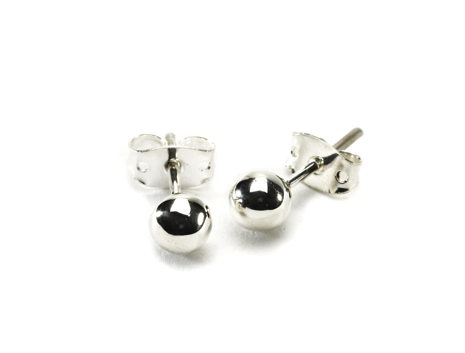 8mm Sterling Silver Ball Stud Earrings