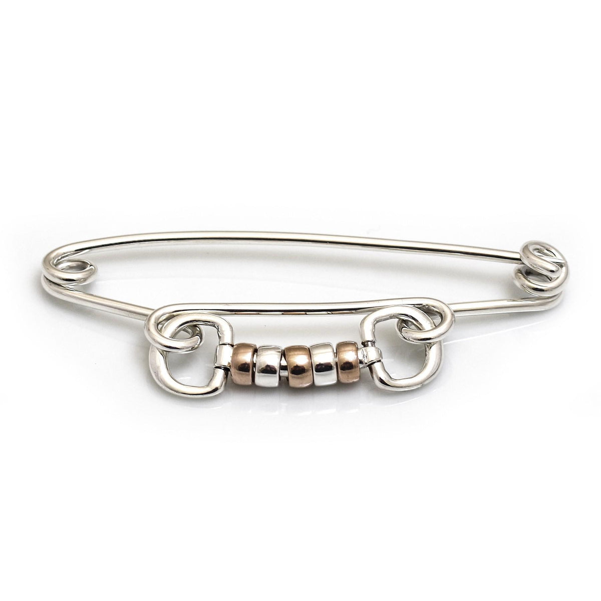 Exclusive Sterling Silver And 18ct Rose Gold Plated Cherry Roller Stock Pin