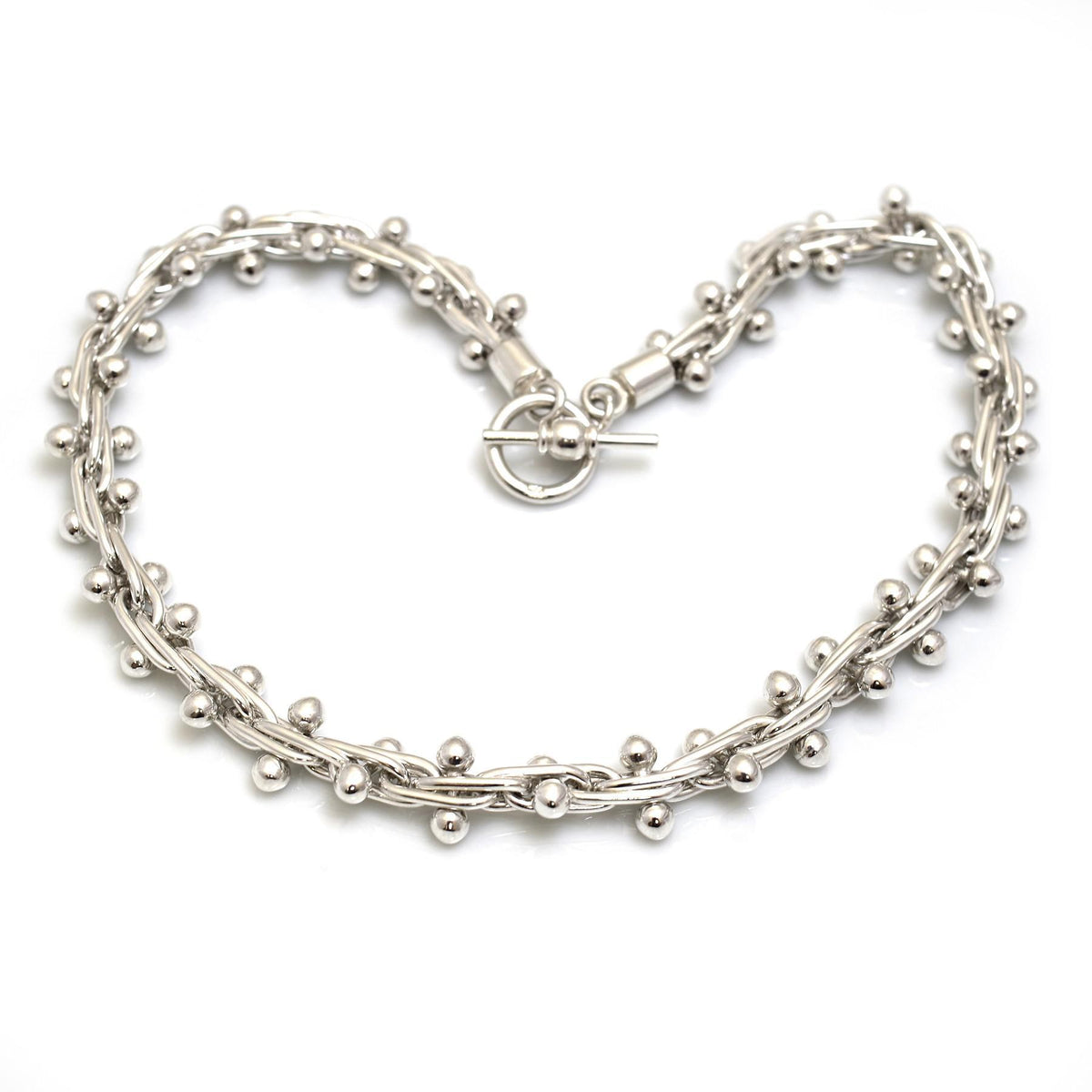 Sterling Silver Bobbly Necklace