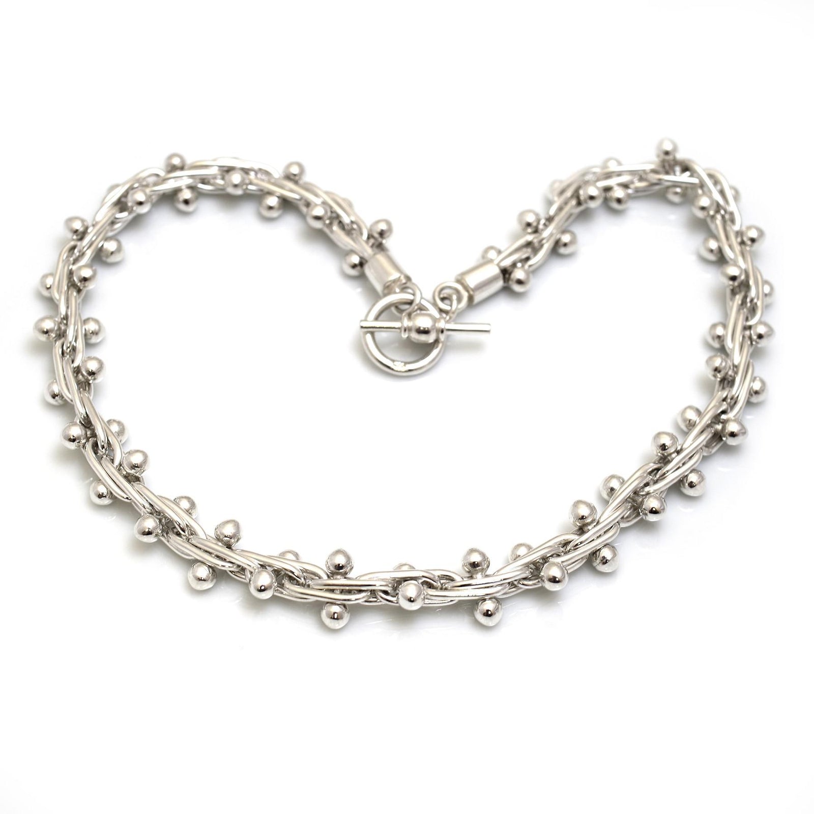 Sterling Silver Bobbly Necklace