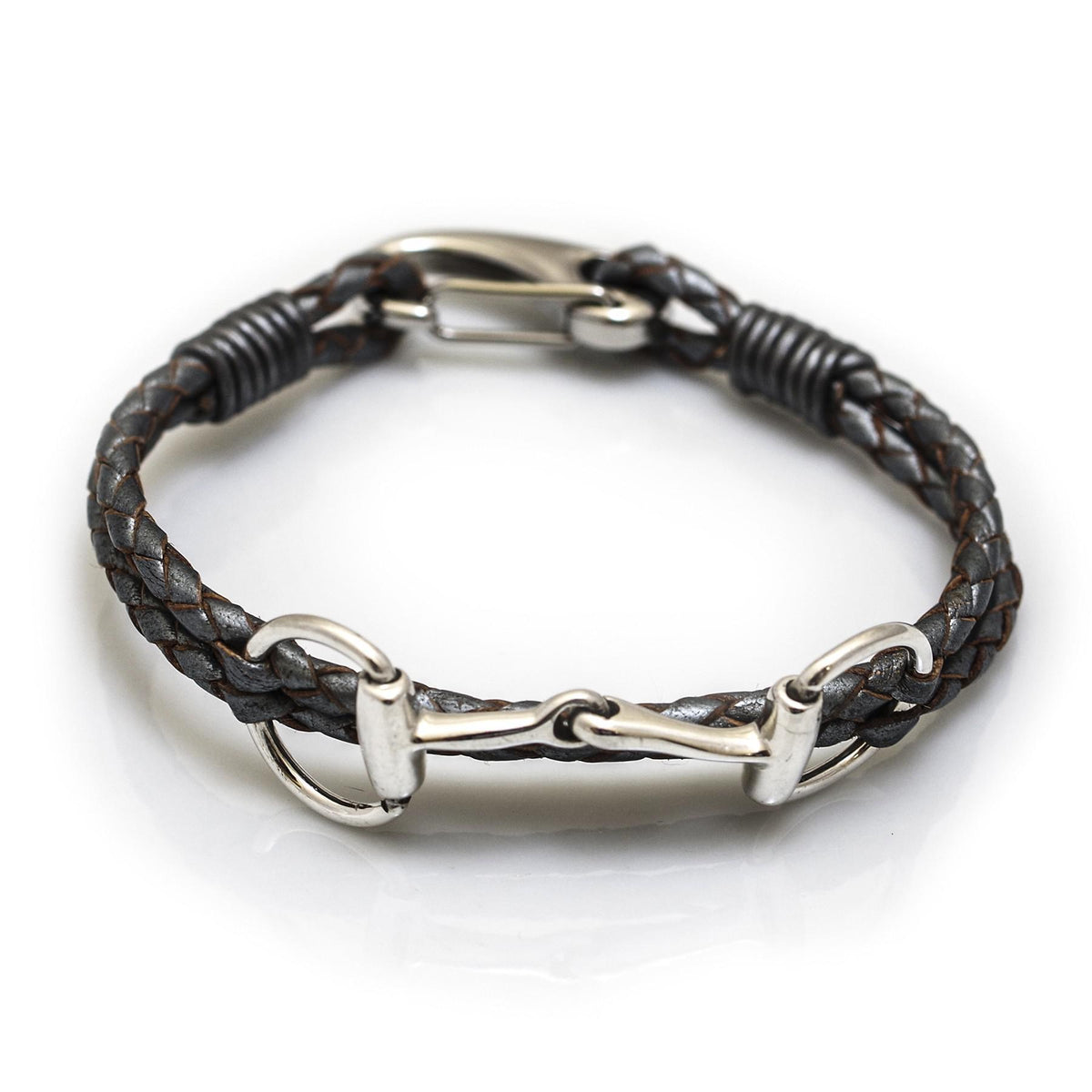 Bamoer Sterling Silver Pink Leather Wire Bracelet With Cubic Zirconia Clasp