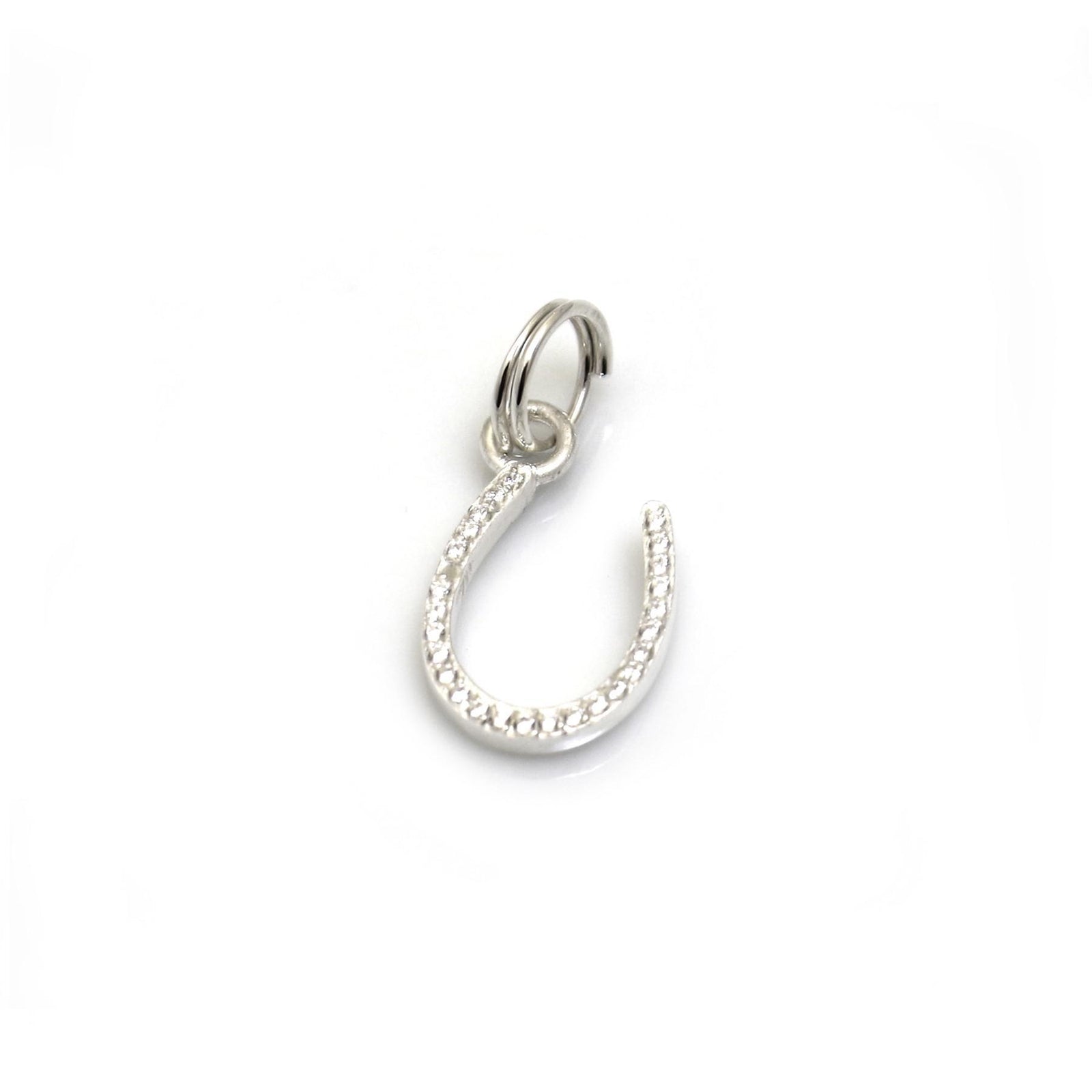 Exclusive Sterling Silver & CZ Horseshoe Charm