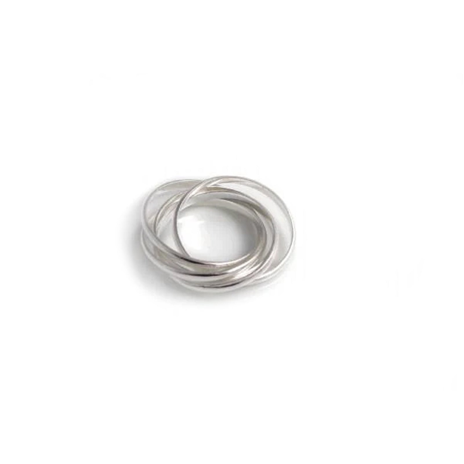 Sterling Silver Five Strand Entwined Ring