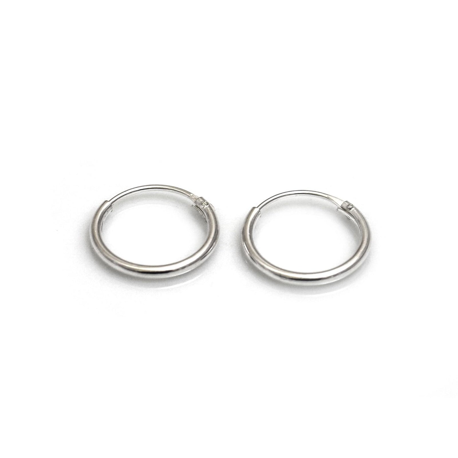Sterling Silver 12mm Hoop Earrings