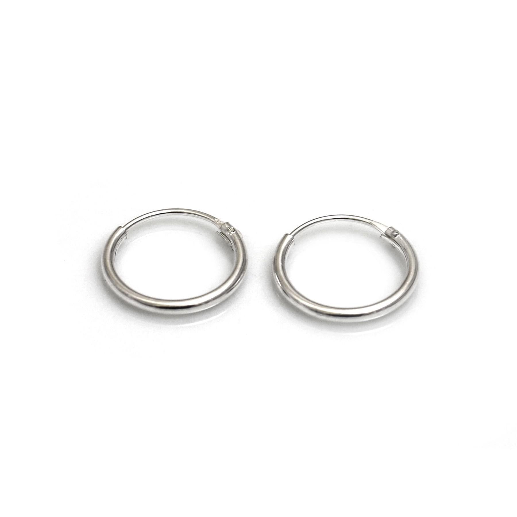 Sterling Silver 12mm Hoop Earrings
