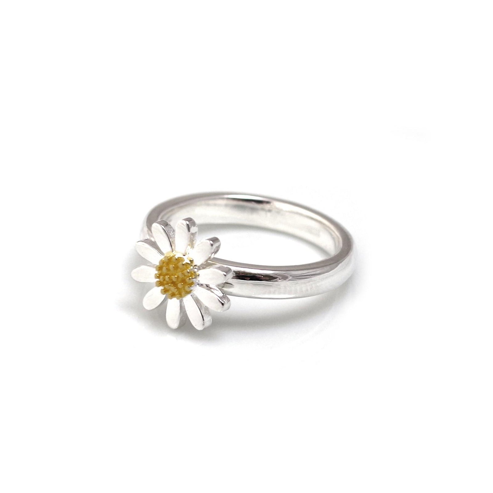 Sterling Silver & 18ct Gold Plated Classic Daisy Ring