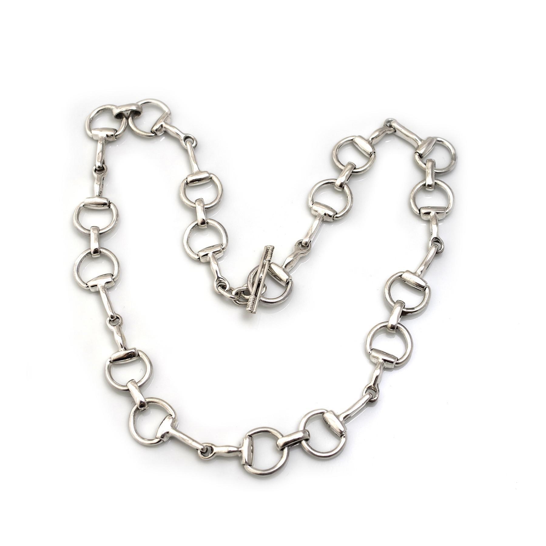 Sterling Silver Snaffle Necklace