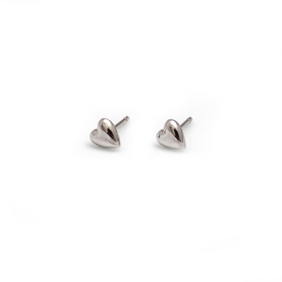 Sterling Silver Heart Stud Earrings