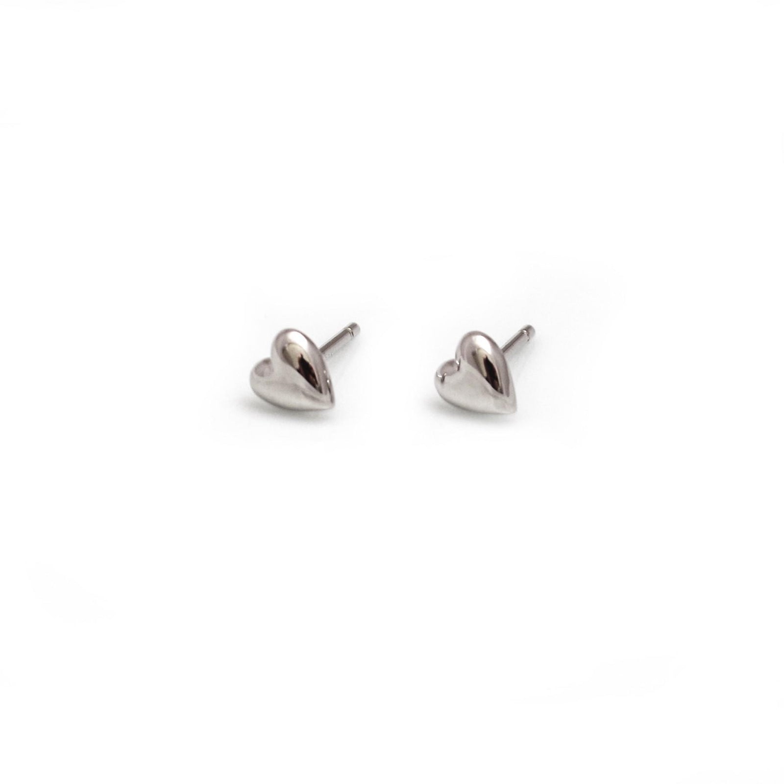 Sterling Silver Heart Stud Earrings
