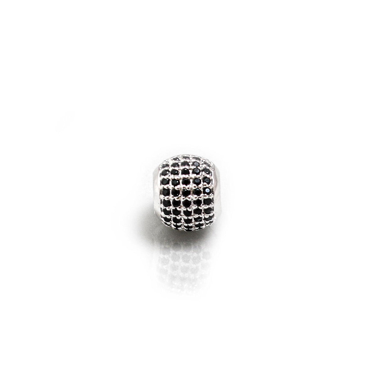 Exclusive Sterling Silver & CZ Labrador Roller Ball Bead