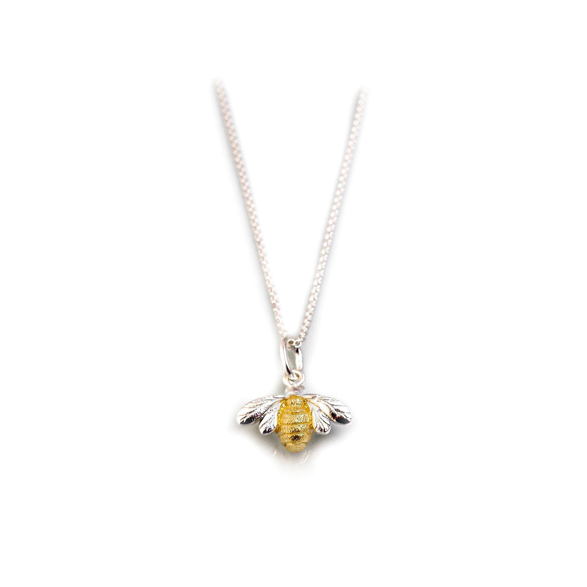 Sterling Silver &amp; 18ct Gold Vermeil Bumblebee Necklace