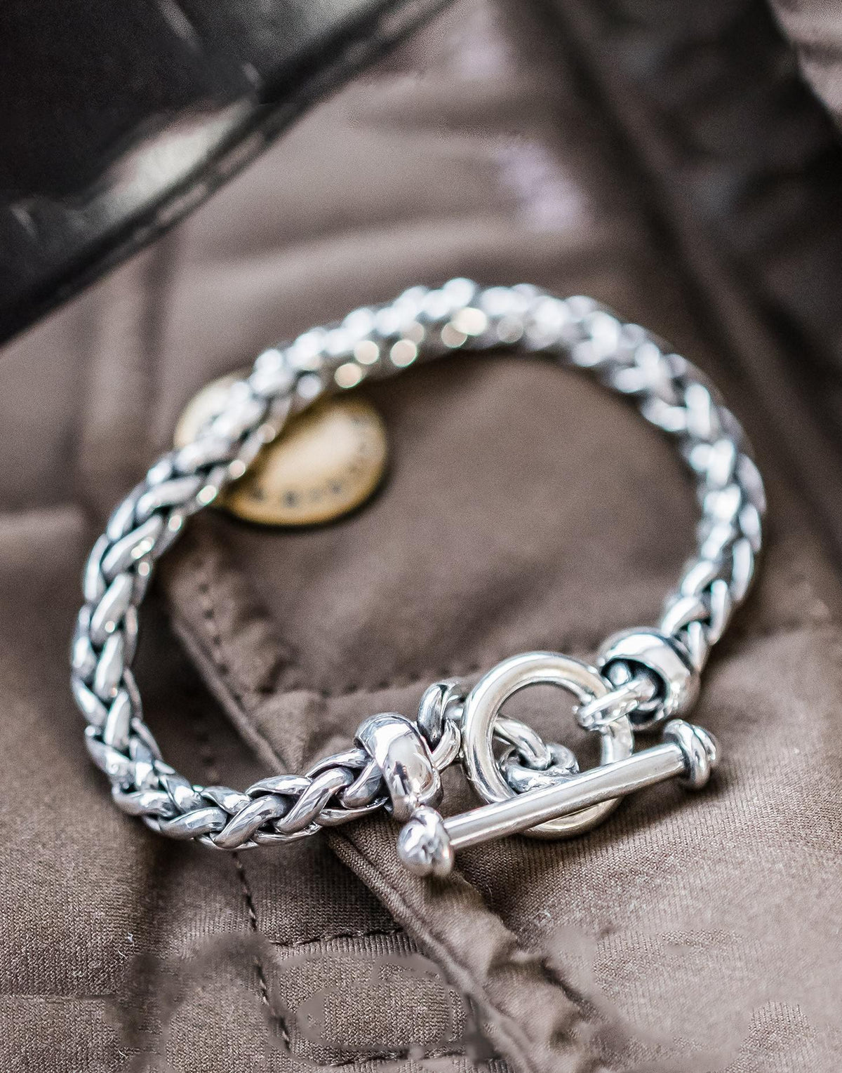 Sterling Silver Plaited Linked Bracelet