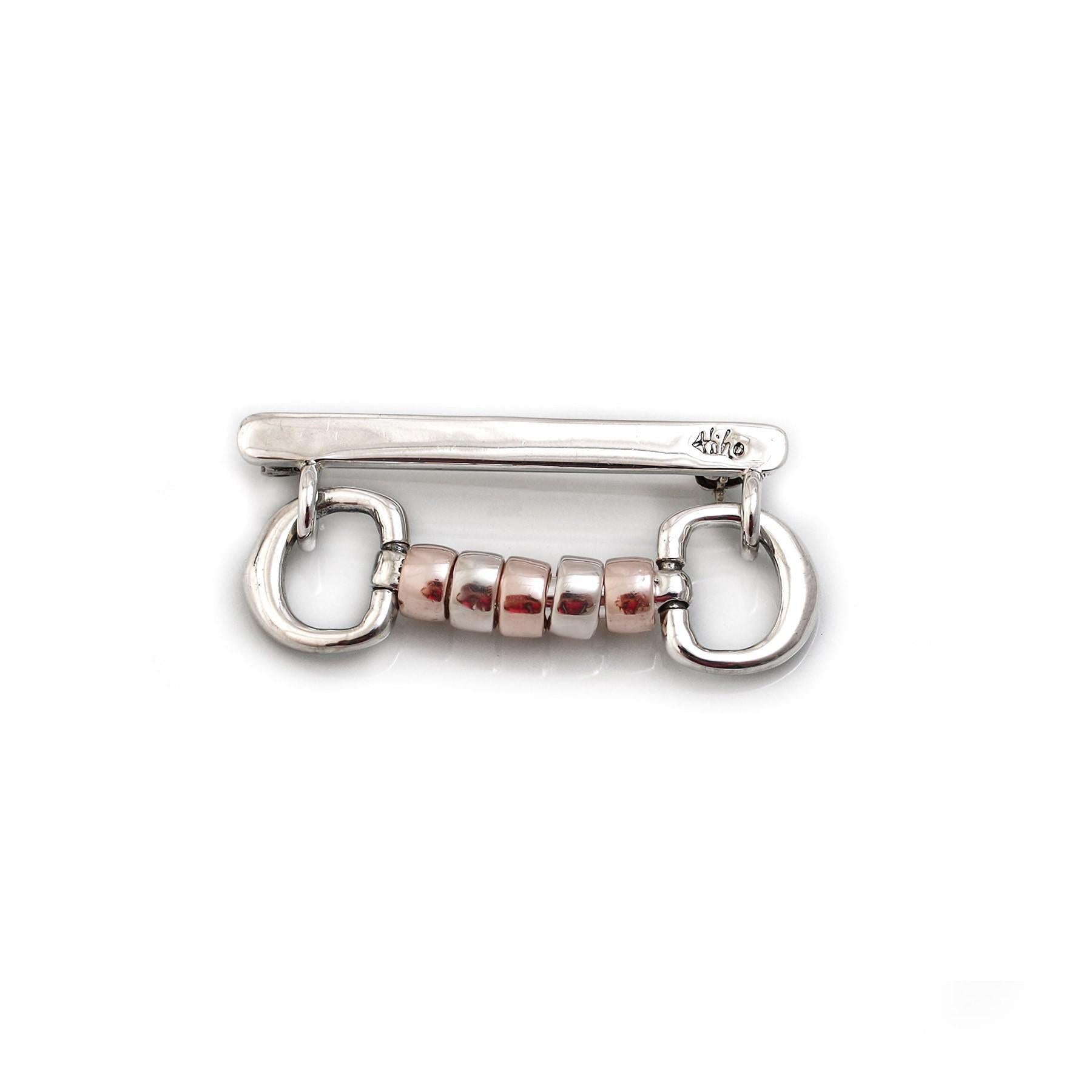 Exclusive Sterling Silver & 18ct Rose Gold Plated Engravable Cherry Roller Stock Pin
