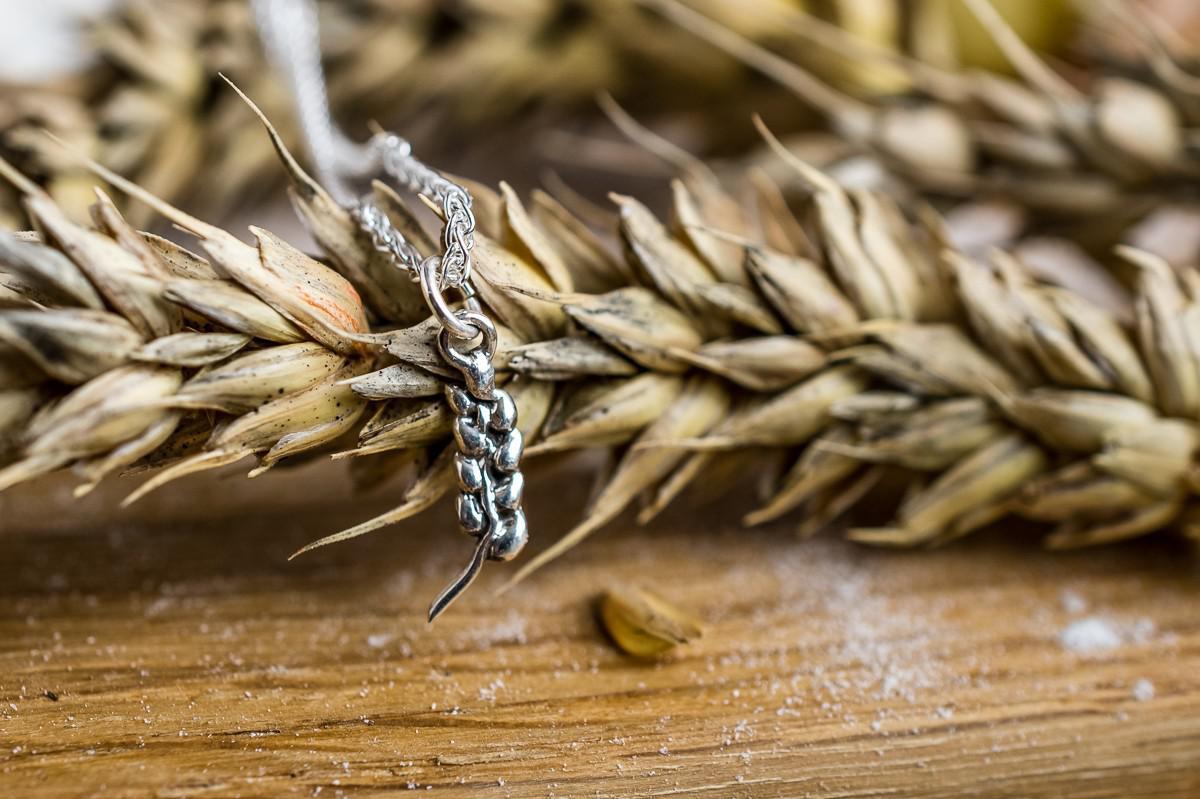 Sterling Silver Wheat Pendant With Chain