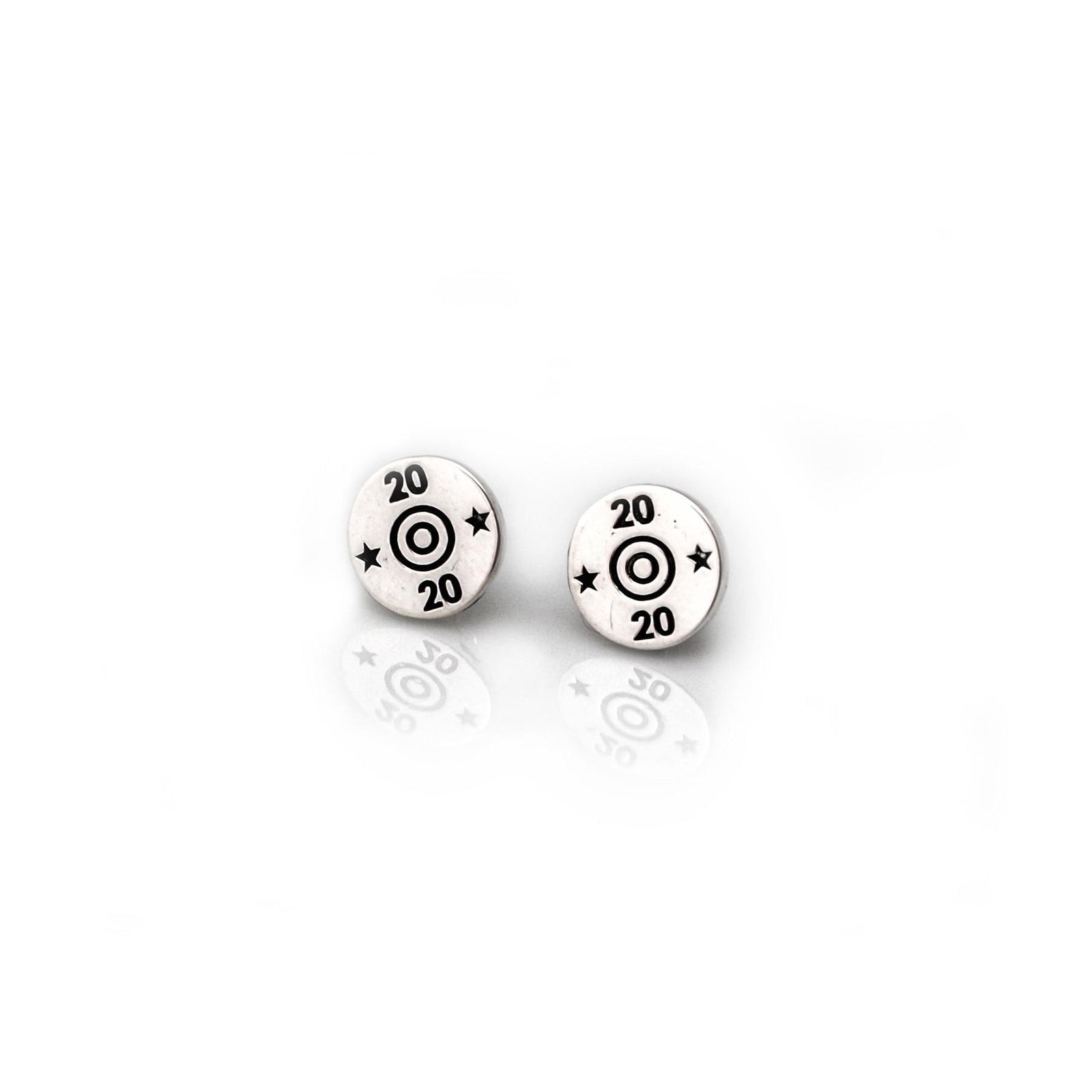 Exclusive Sterling Silver 20 Bore Shotgun Cartridge Stud Earrings