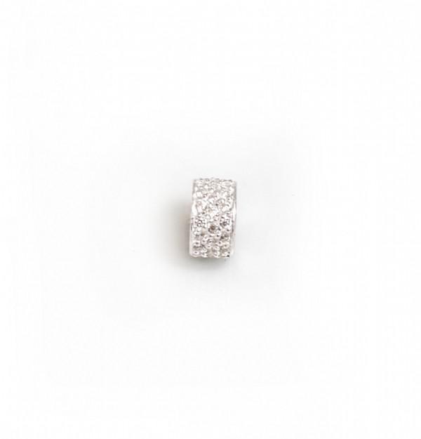 Exclusive Sterling Silver &amp; CZ Starlight Roller Bead