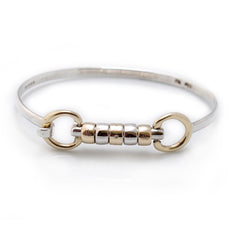 Exclusive Sterling Silver & 9ct Yellow Gold Cherry Roller Snaffle