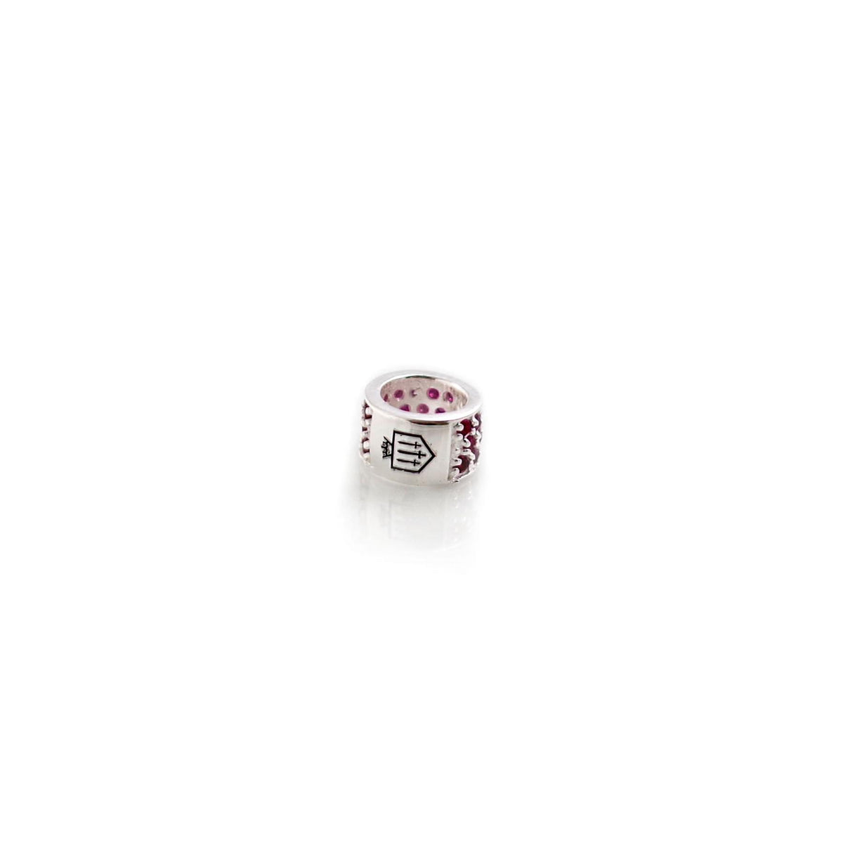 Exclusive Sterling Silver &amp; Garnet CZ Fairfax &amp; Favor Roller Bead