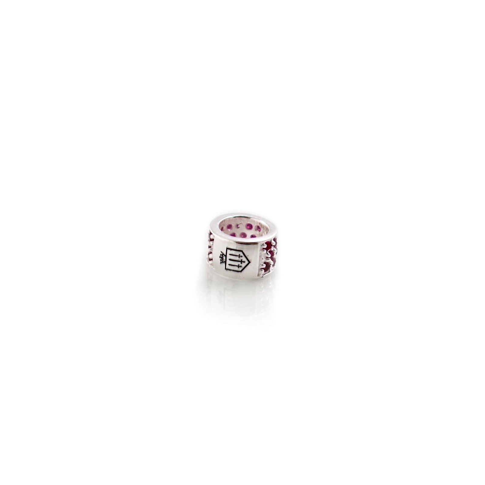 Exclusive Sterling Silver & Garnet CZ Fairfax & Favor Roller Bead