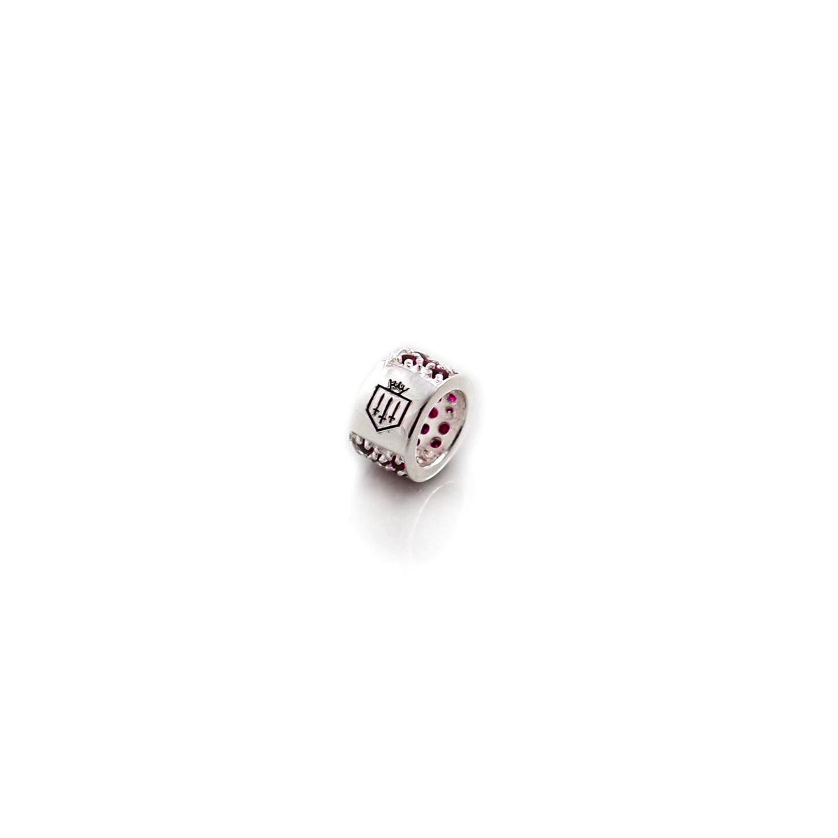 Exclusive Sterling Silver & Garnet CZ Fairfax & Favor Roller Bead