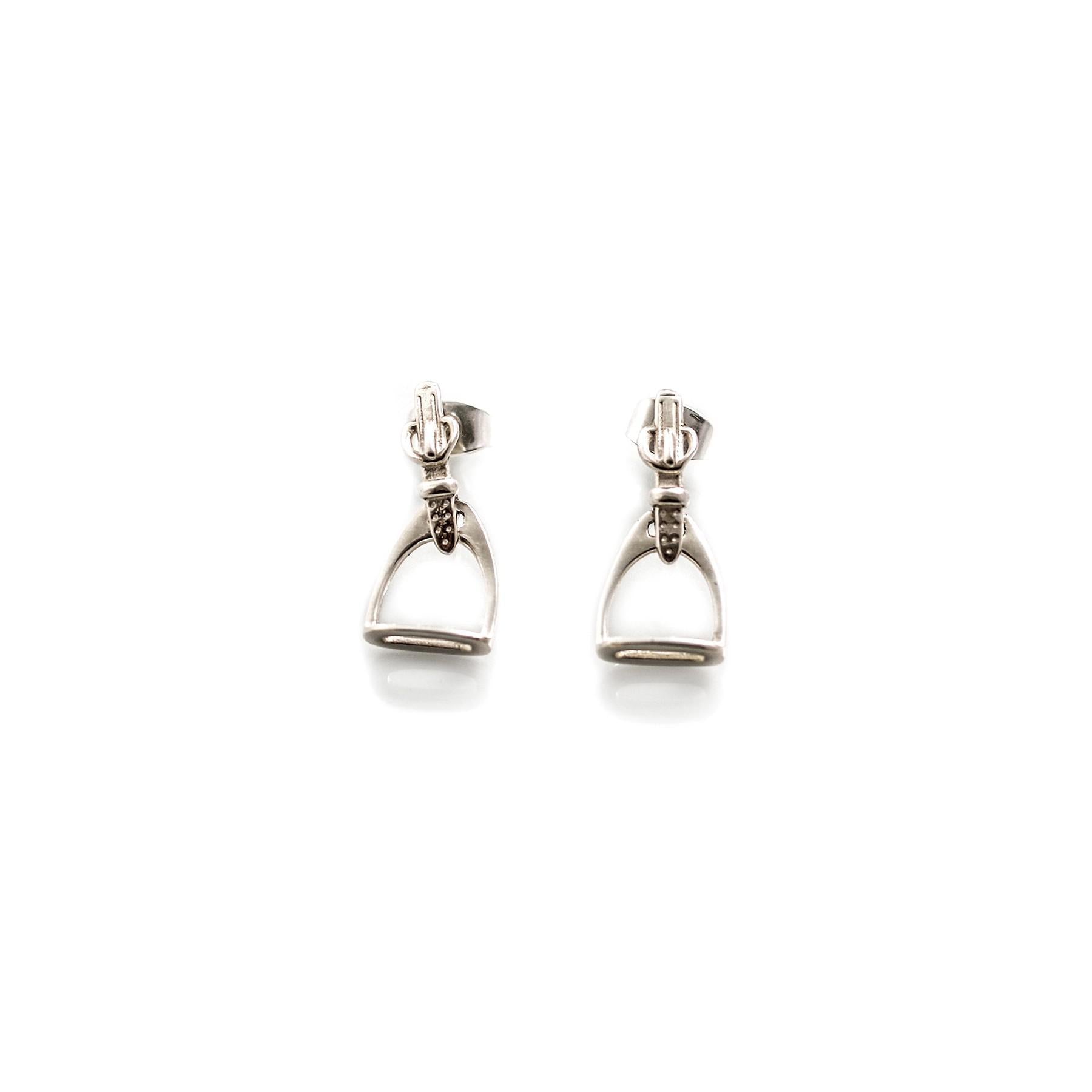 Exclusive Sterling Silver Stirrup Earrings