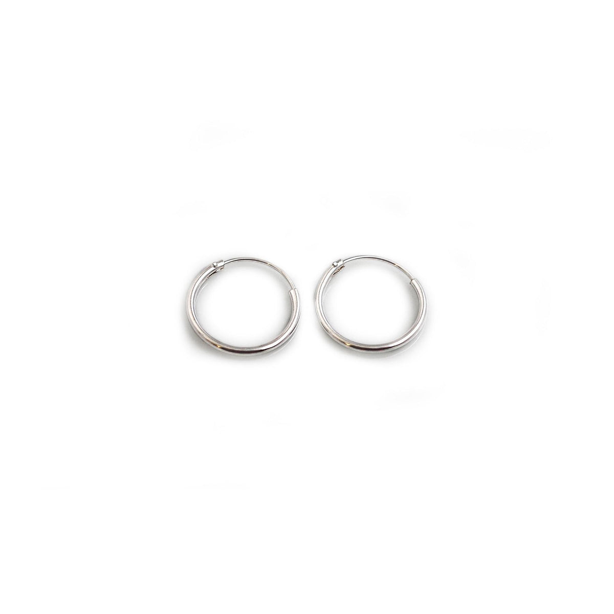 Sterling Silver 14mm Hoop Earrings