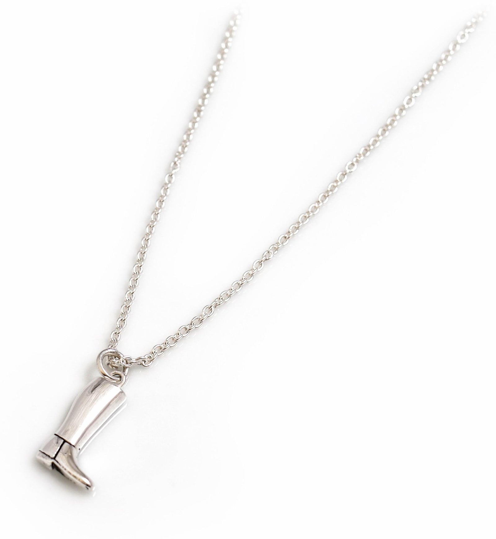 Exclusive Sterling Silver Thelwell Riding Boot Necklace