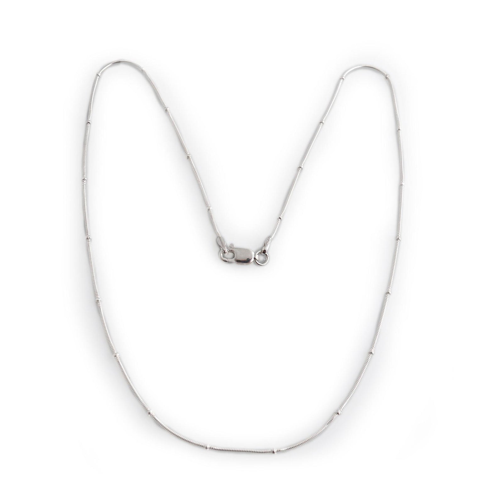 Sterling Silver Beaded Snake Chain