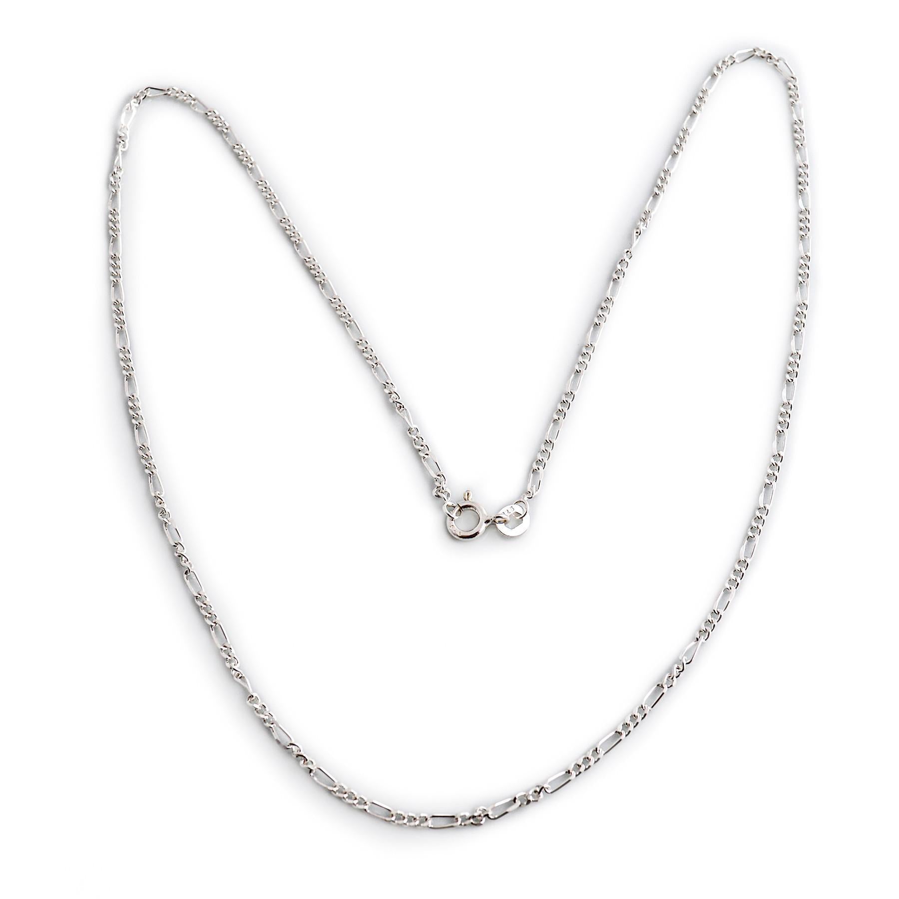 Sterling Silver Figaro Chain