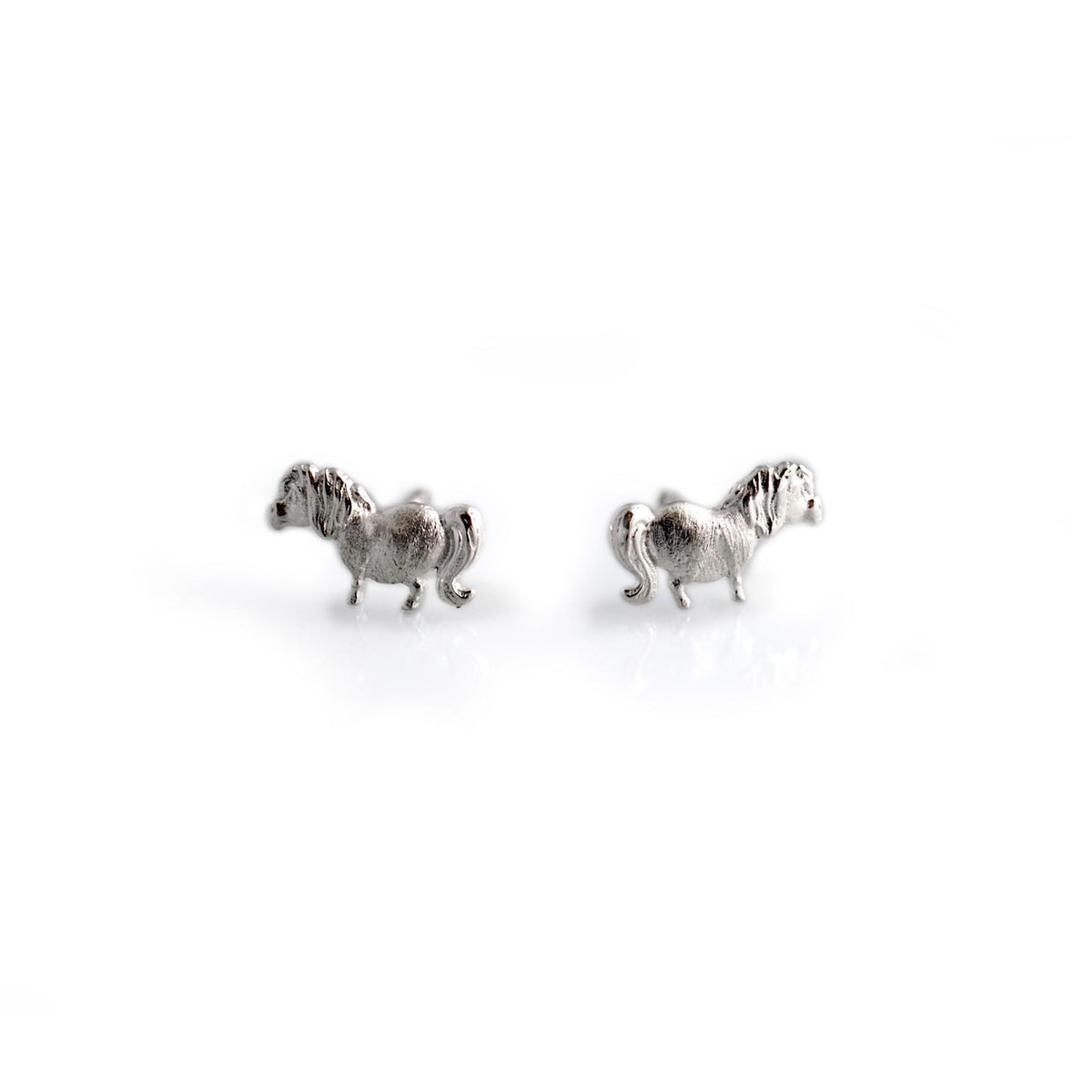 Exclusive Sterling Silver Thelwell 'Kipper The Horse' Stud Earrings