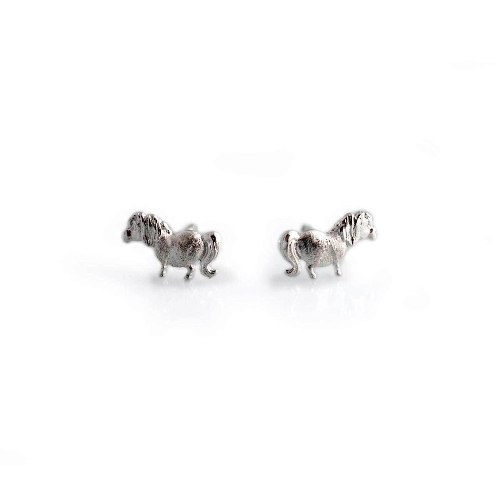Exclusive Sterling Silver Thelwell 'Kipper The Horse' Stud Earrings