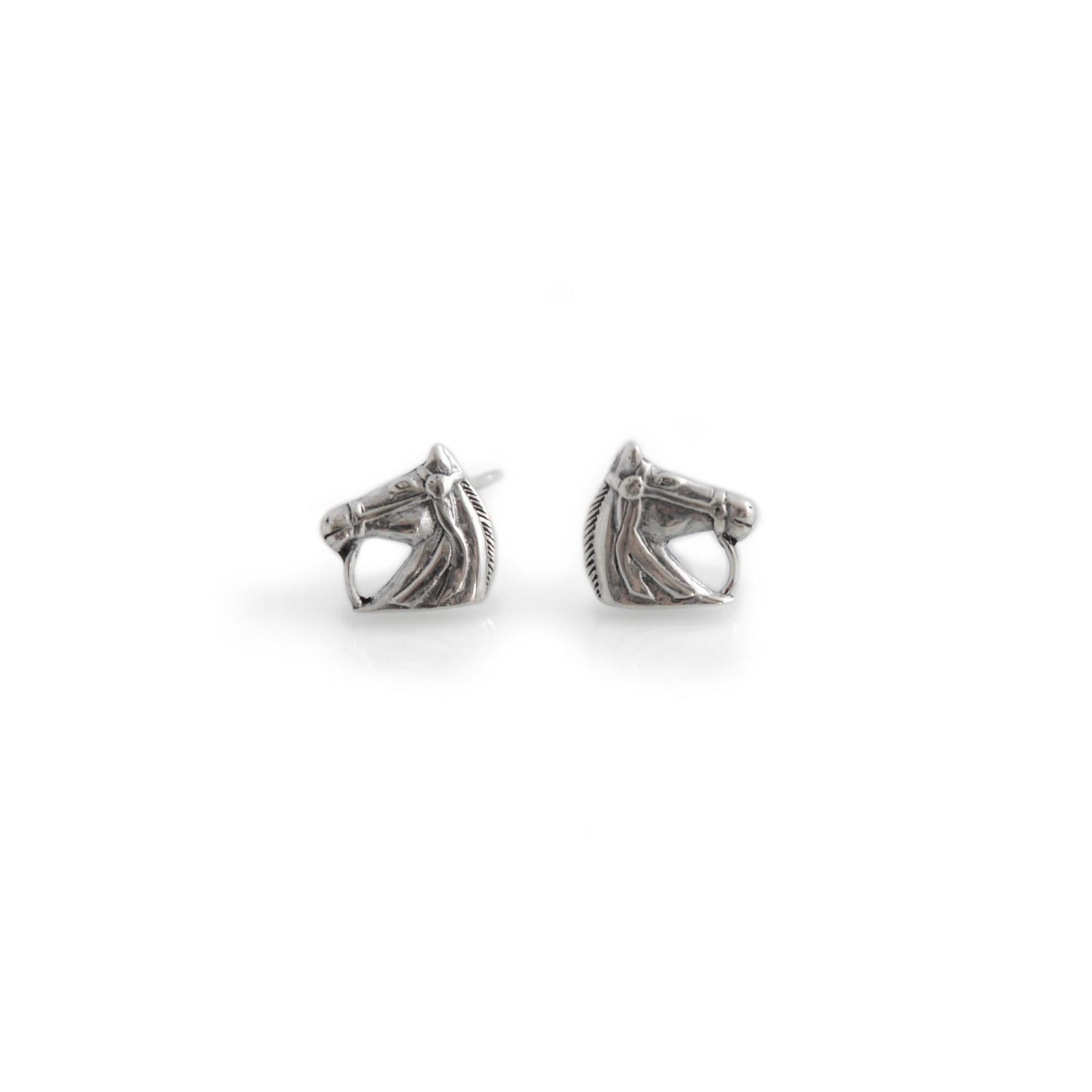 Sterling Silver Horse Stud Earrings
