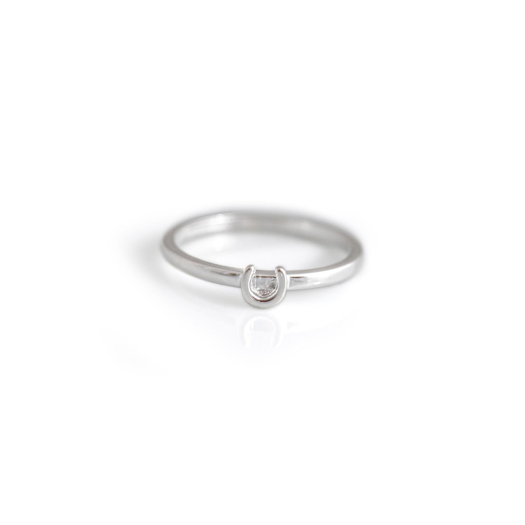 Exclusive Sterling Silver Dinky Horseshoe Stacking Ring