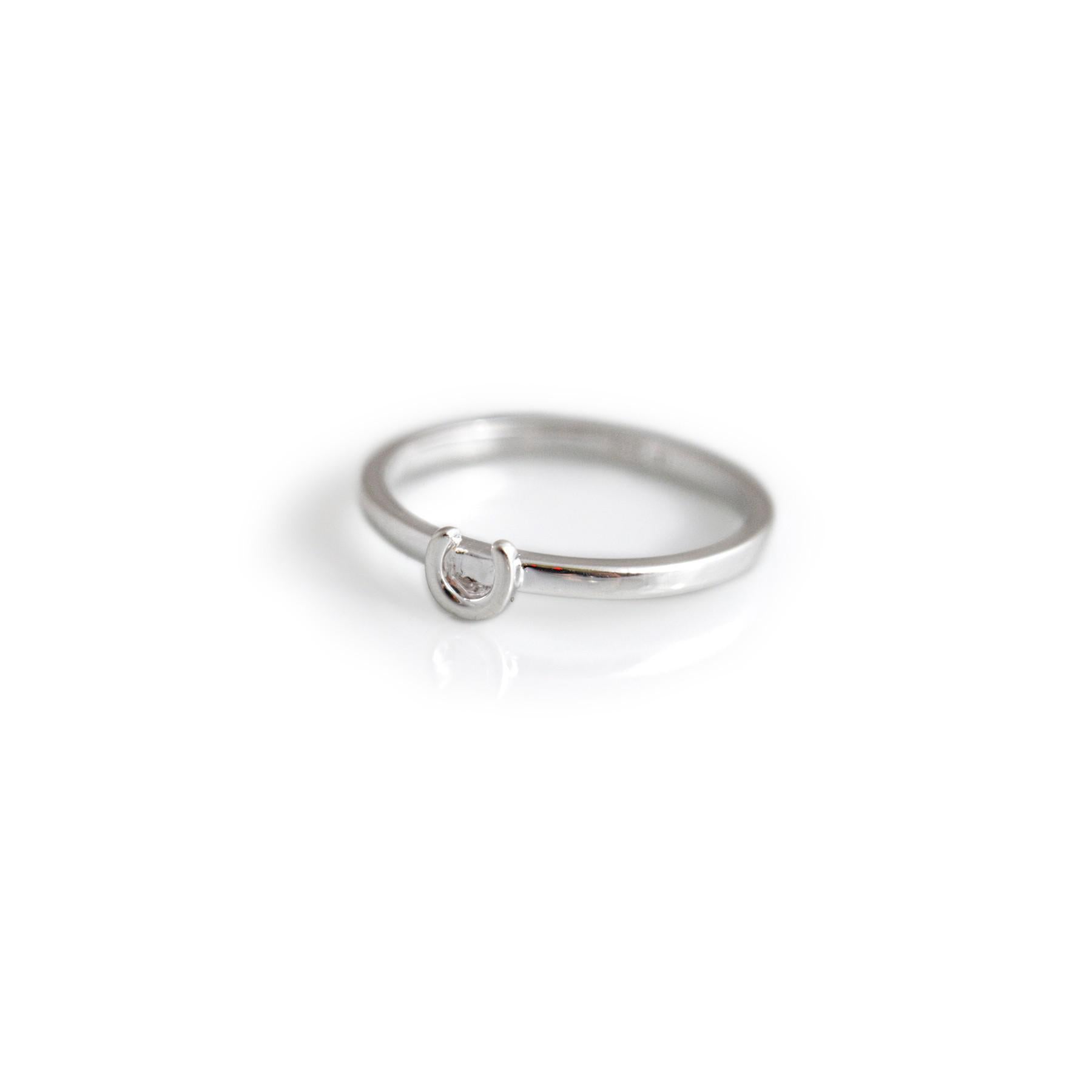 Exclusive Sterling Silver Dinky Horseshoe Stacking Ring