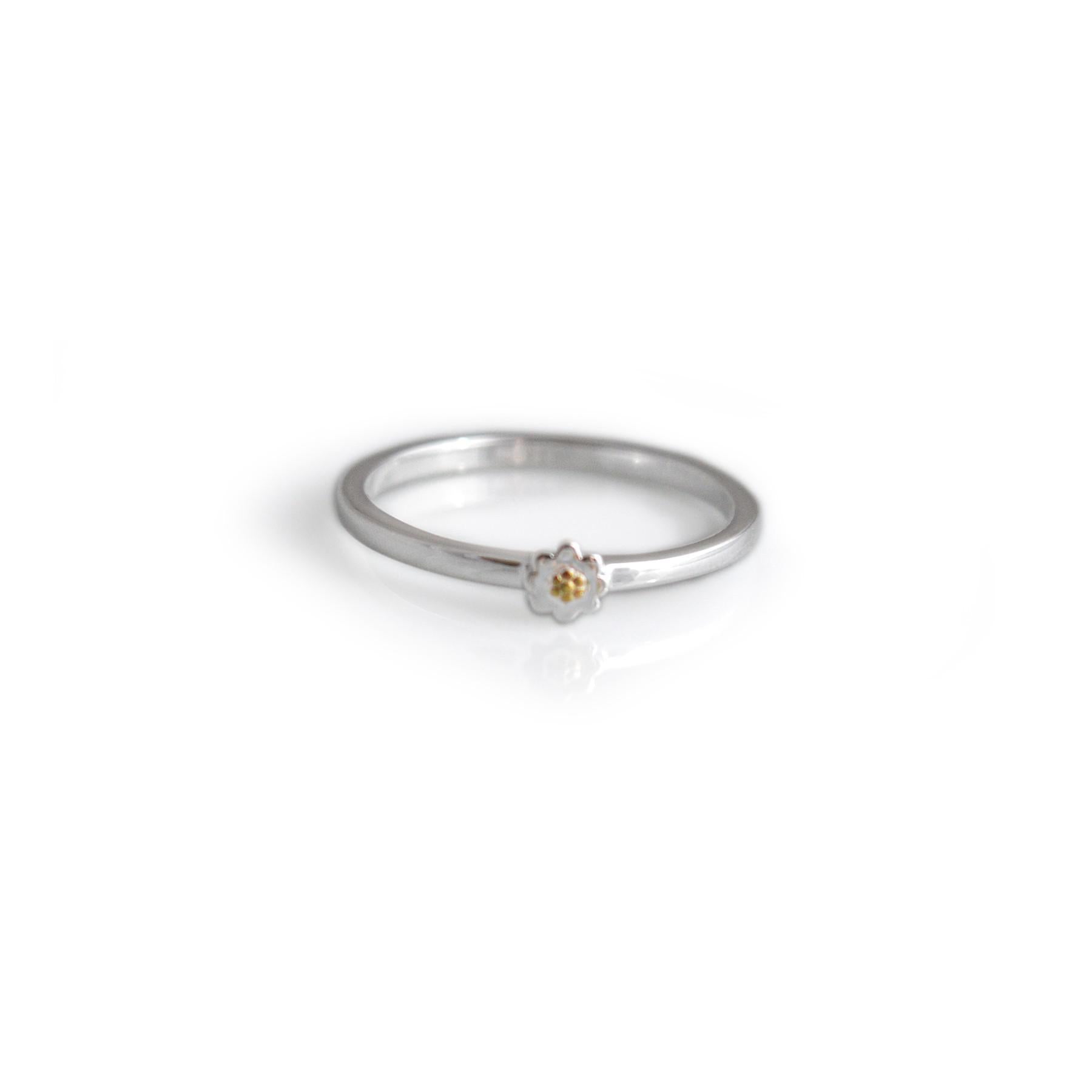 Exclusive Sterling Silver Dinky Daisy Stacking Ring