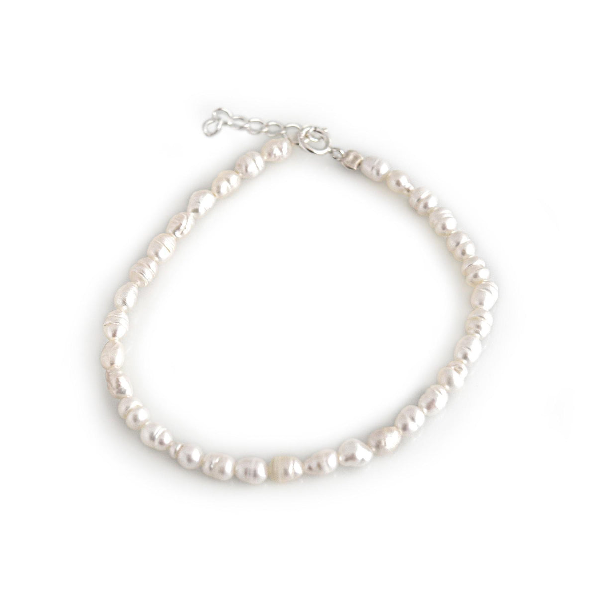 Sterling Silver &amp; Freshwater Seed Pearl Bracelet