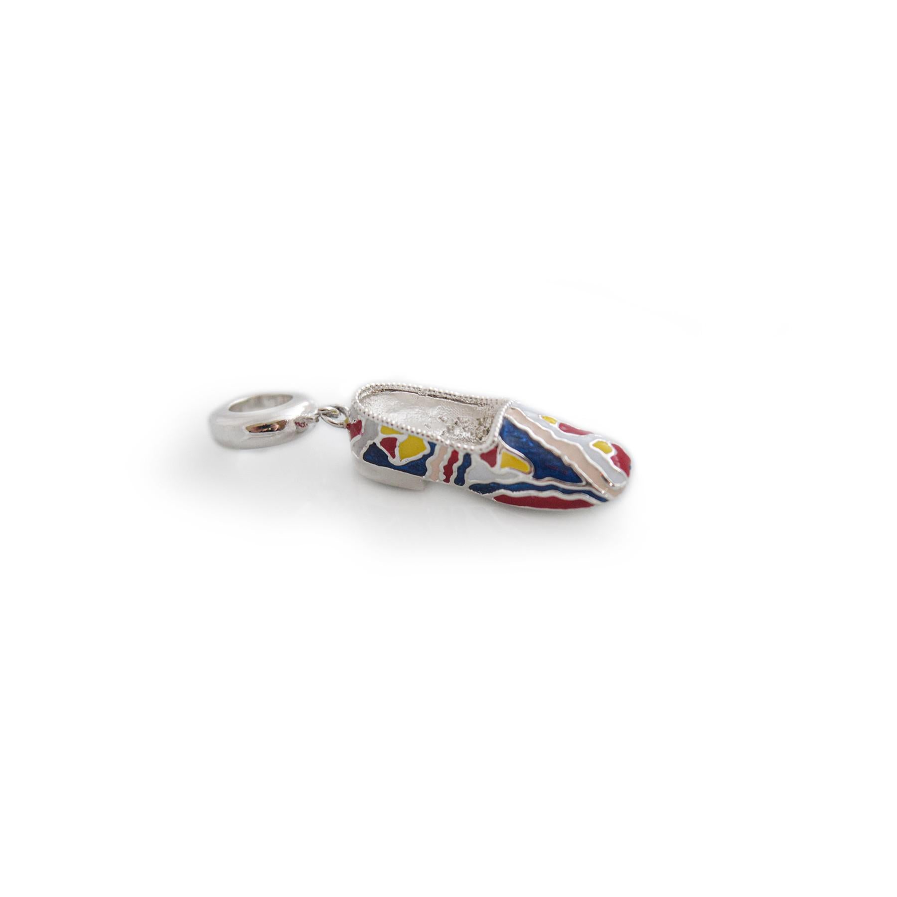 Exclusive Sterling Silver World Secrets Kilim Shoe Charm