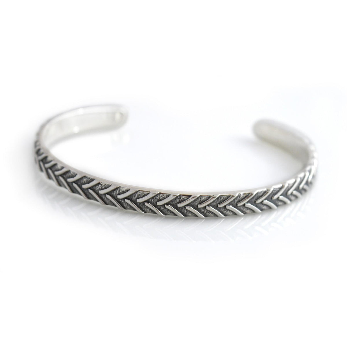 Exclusive Oxidised Sterling Silver Tractor Tyre Cuff  Bracelet