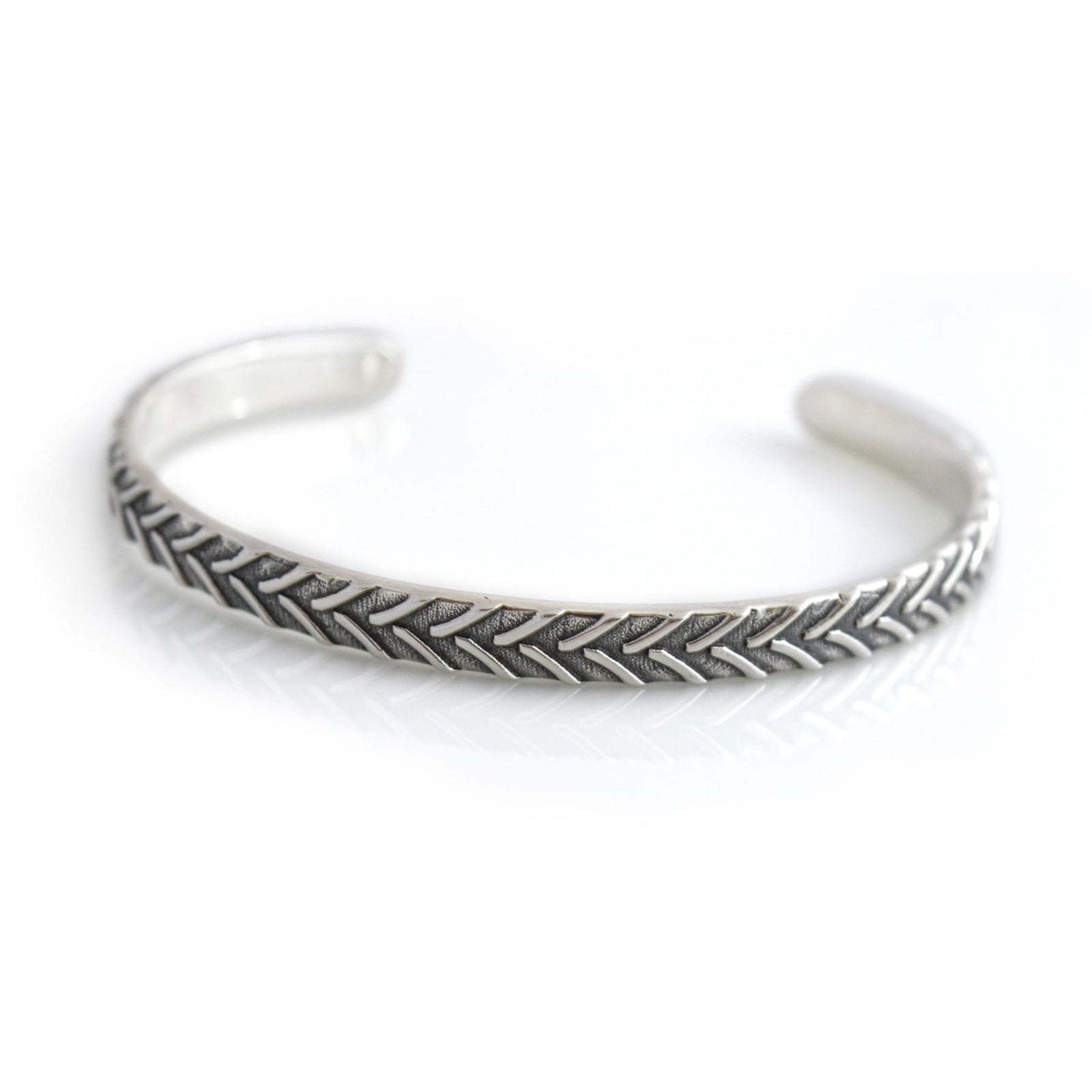 Exclusive Oxidised Sterling Silver Tractor Tyre Cuff  Bracelet