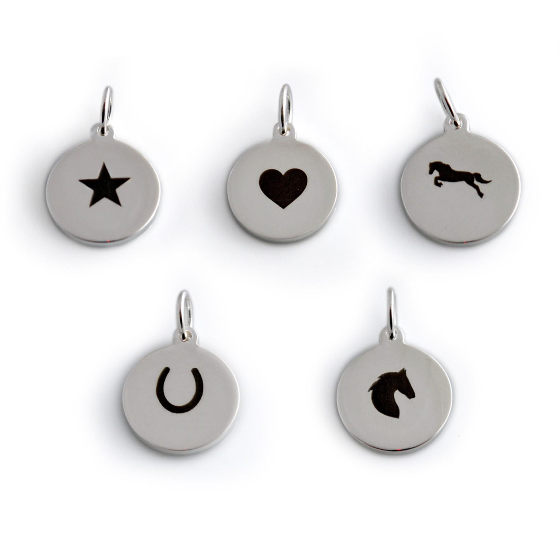 Sterling Silver Personalised Disc With Star